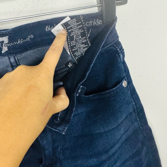 7 for all mankind high waist ankle skinny size 24 - Picture 2 of 10
